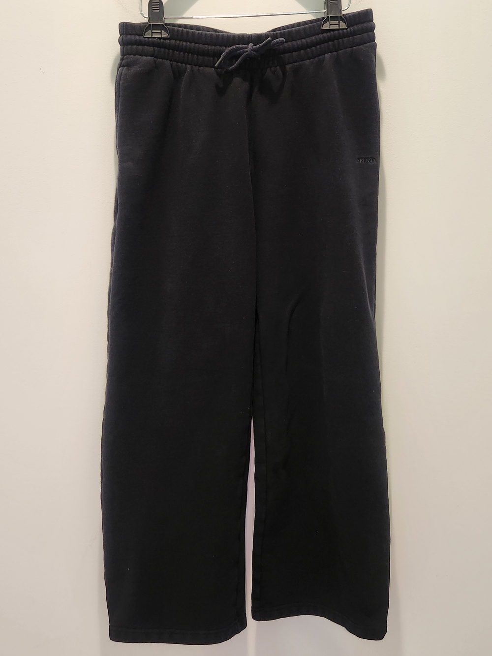 Aritzia Black Cozy Sweatfleece Boyfriend Fit Sweatpant Wide Leg
